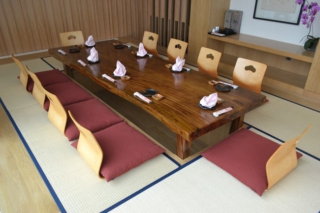 Low Dining Table plus Recessed Floor Well Seating
