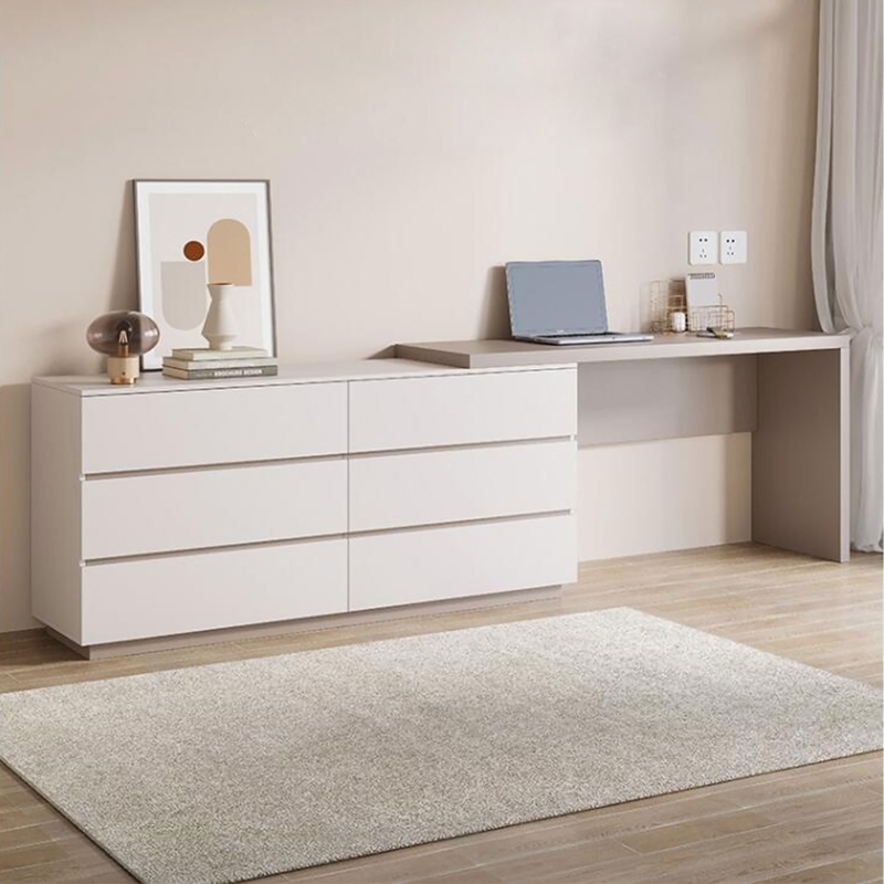 Minimalist Dresser Desk: Integrated Minimalist Drawer Desk
