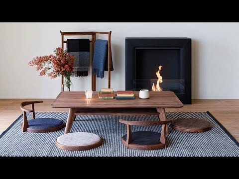 Minimalist Low Dining Set with Under Table Storage