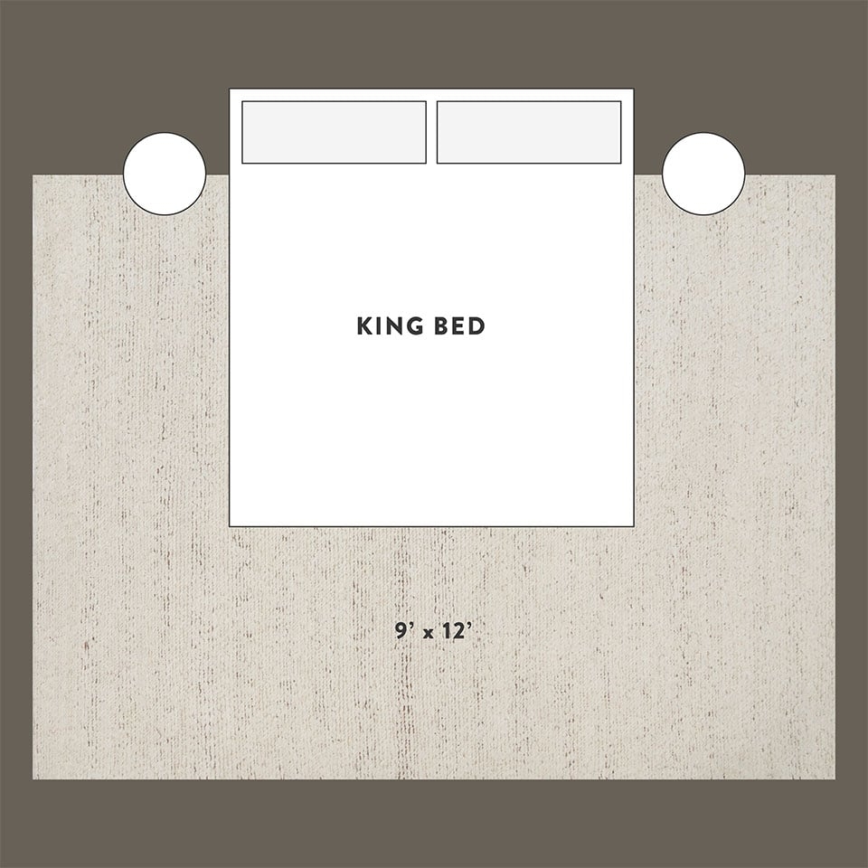 Minimalist Rug Guide: 9x12 Dimensions for King Bed Layout