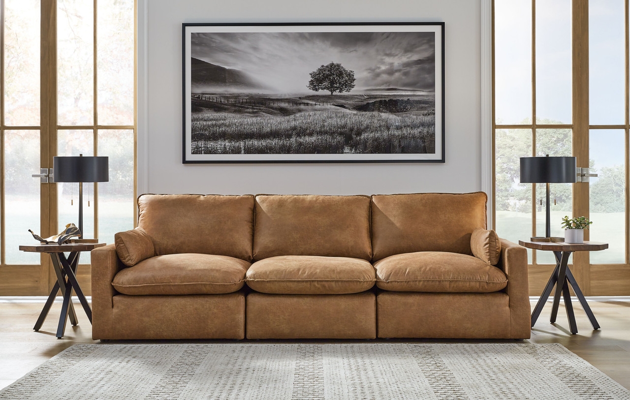 Modular Sectional with Live Edge Tables Rustic Modern Seating