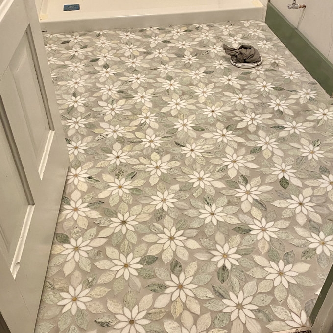 Mosaic Tile Amber Centers Garden Style Renovation