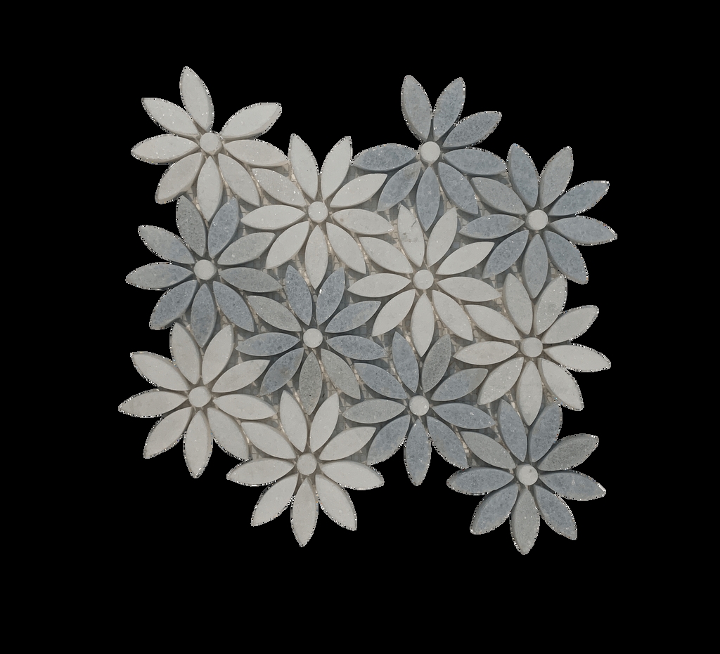 Mosaic Tile Petal Shaped Tiles Decorative Flower Wall