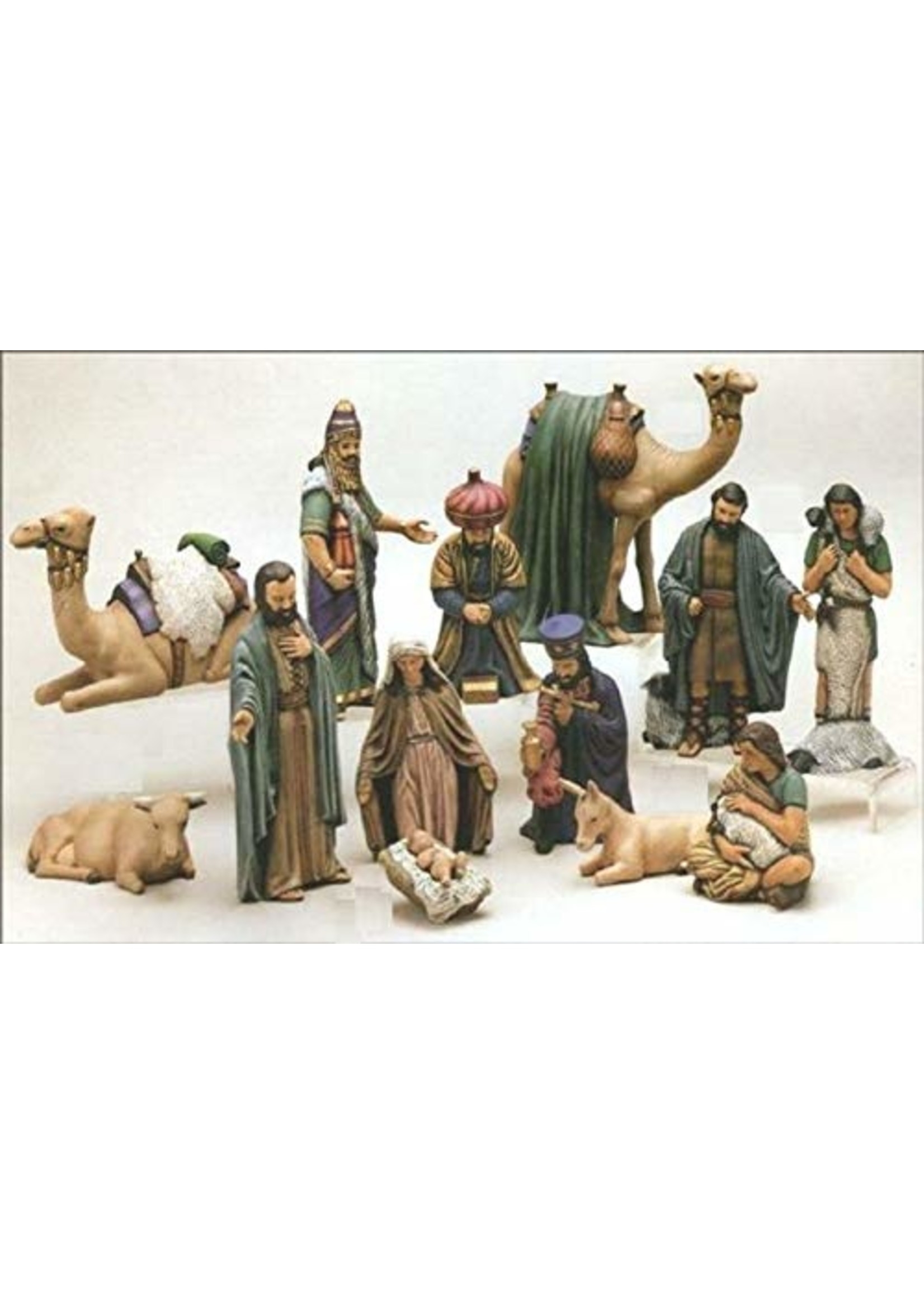Nativity Figurines with Hand Painted Details and Varied Heights
