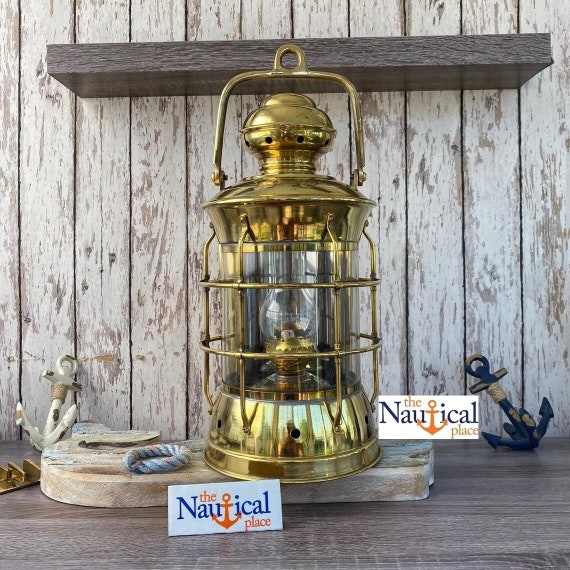 Nautical Lantern Polished Brass Ship Masthead Style