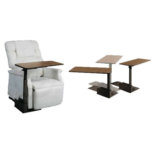 Over Chair Table with Cantilever Base and Swivel Top Design