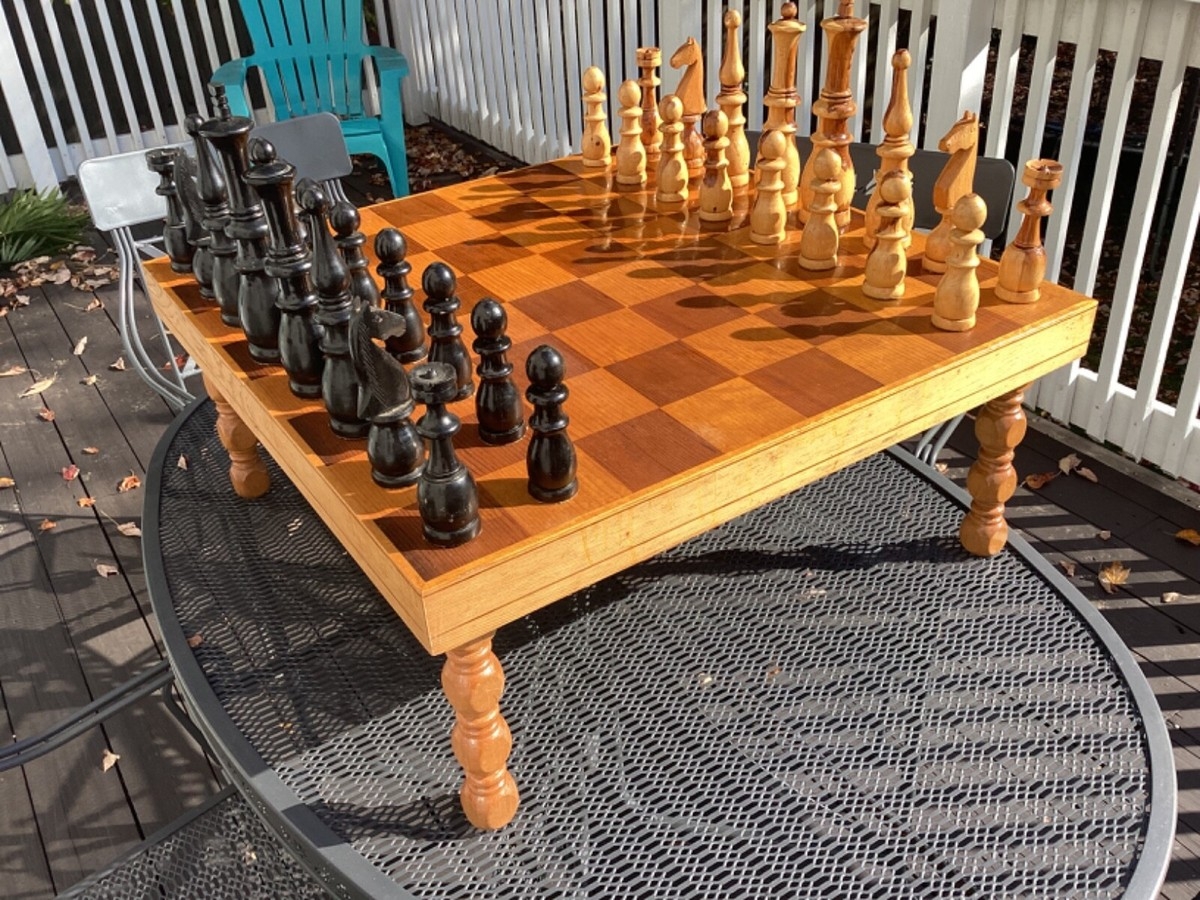 Oversized Chess Set: Giant Wooden Chess Set Jumbo
