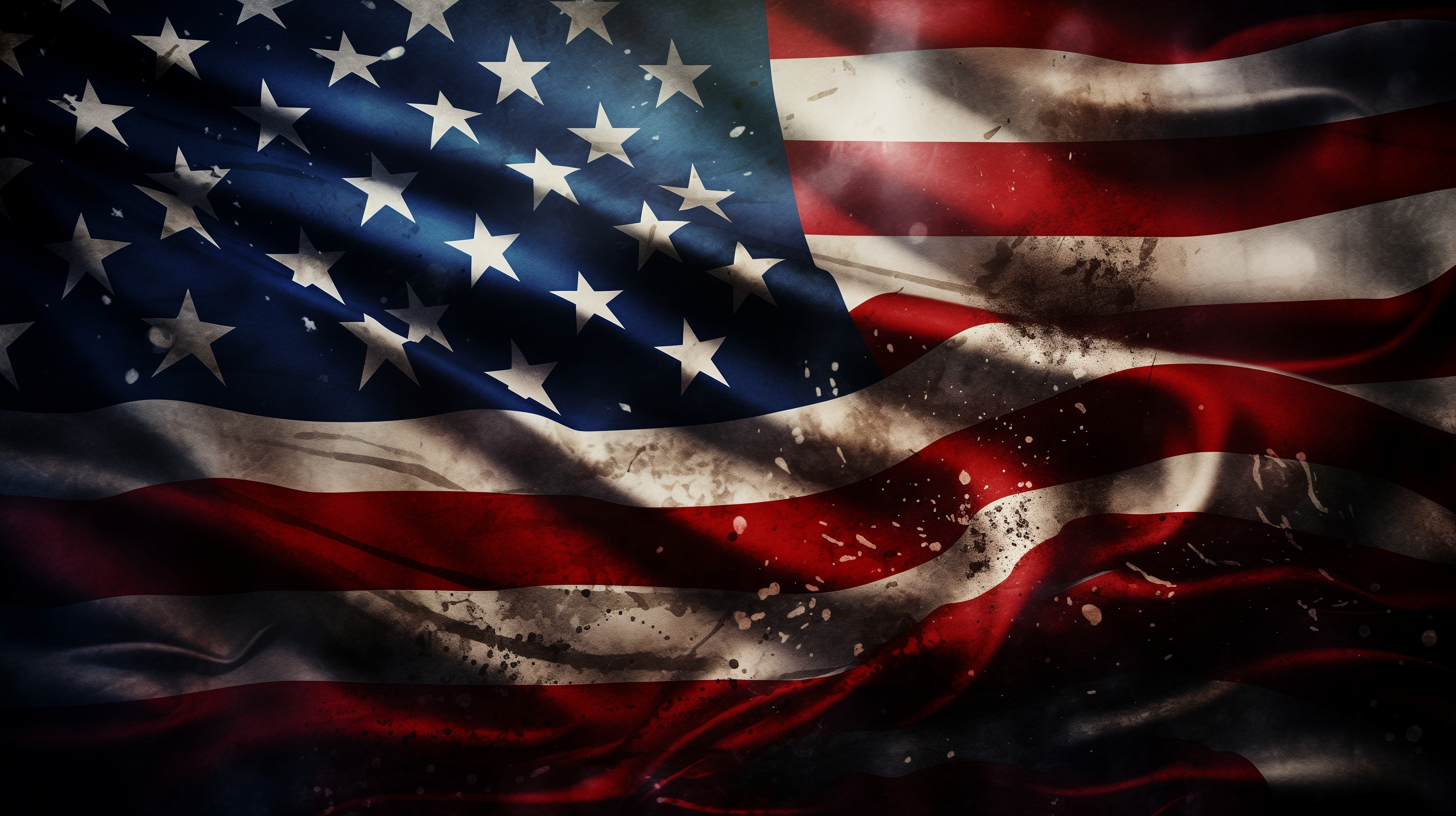 Patriotic Backdrop Cinematic Lighting Wavy Grunge Texture