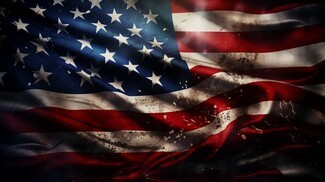 Patriotic Backdrop Cinematic Lighting Wavy Grunge Texture