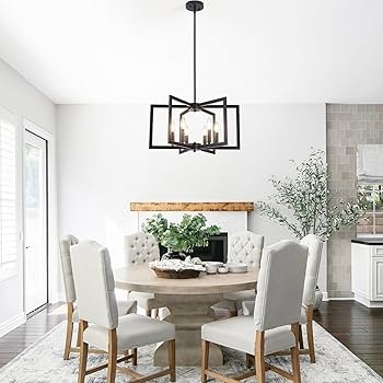 Pendant Light Geometric Cage Matte Black Cage Chandelier