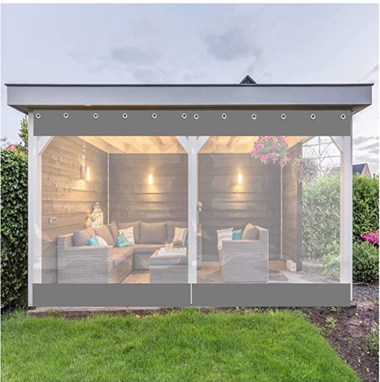 Pergola Enclosure: Clear Vinyl Panels Winter Screen