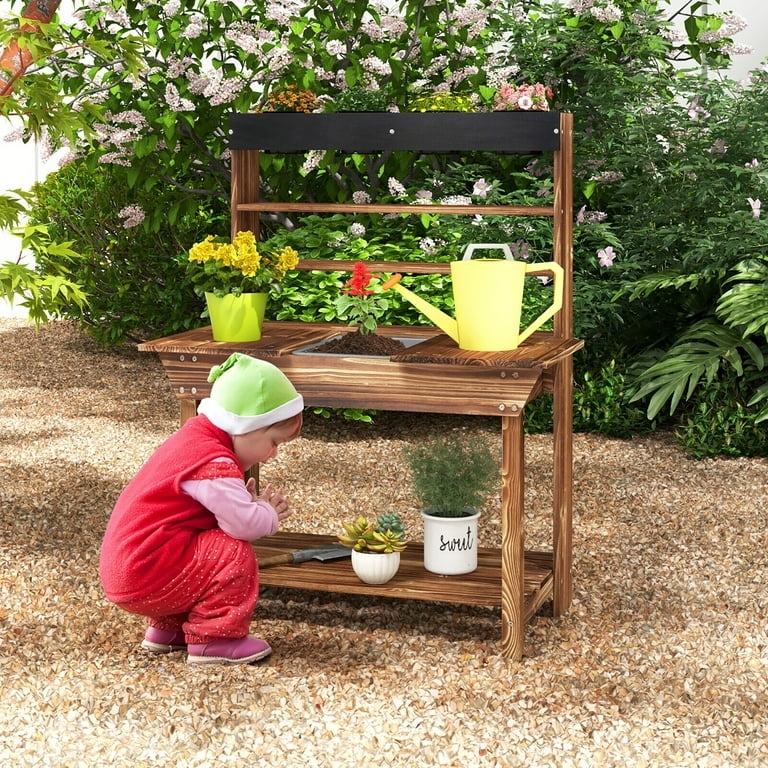 Potting Bench with Removable Sink for Outdoor Play Potting Bench