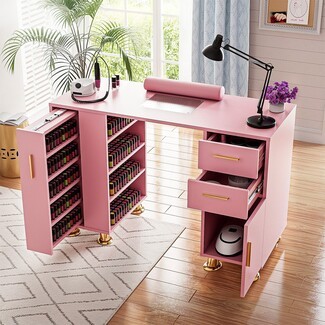 Professional Manicure Table with Integrated Dust Collector Fan