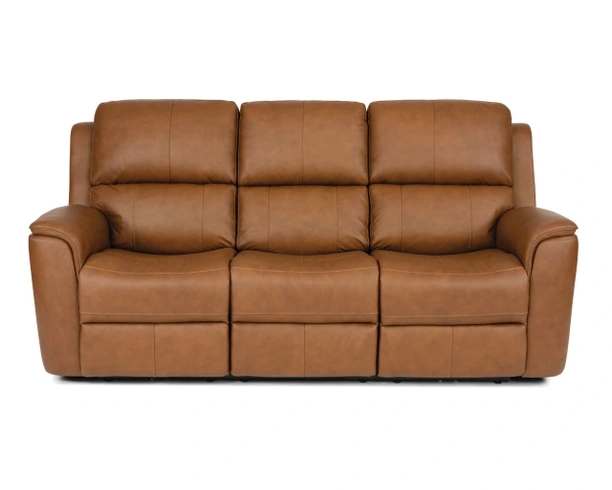 Reclining Sofa with Triple Divided Back and Power Recliner Couch