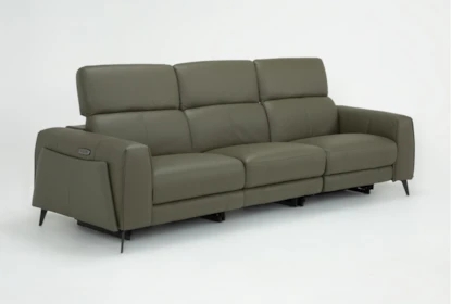 Reclining Sofa with zero gravity power headrest recline