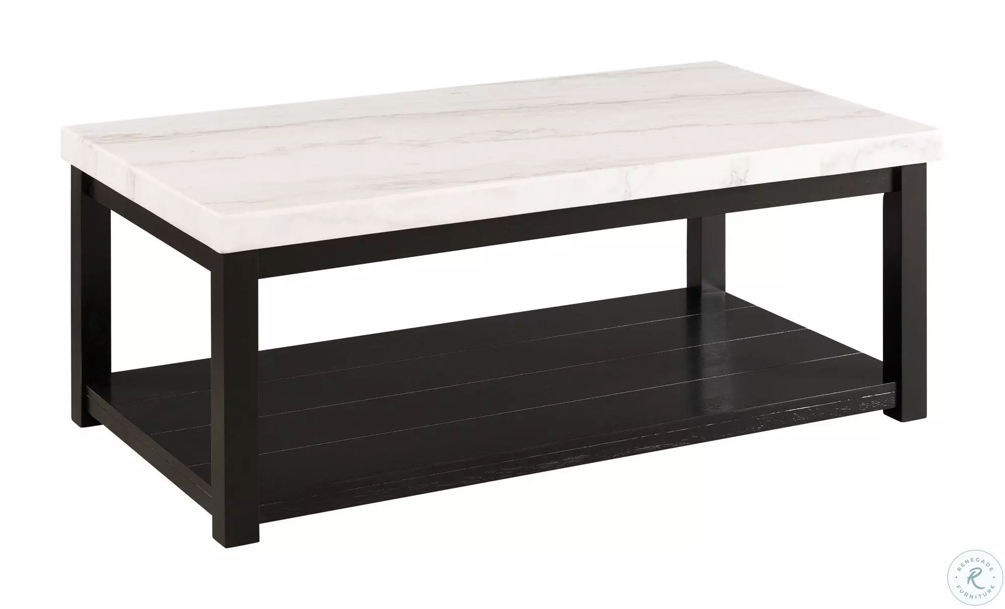 Rectangular Coffee Table having Lower Storage Shelf