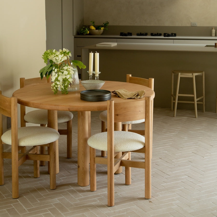 Oak Round Dining Table