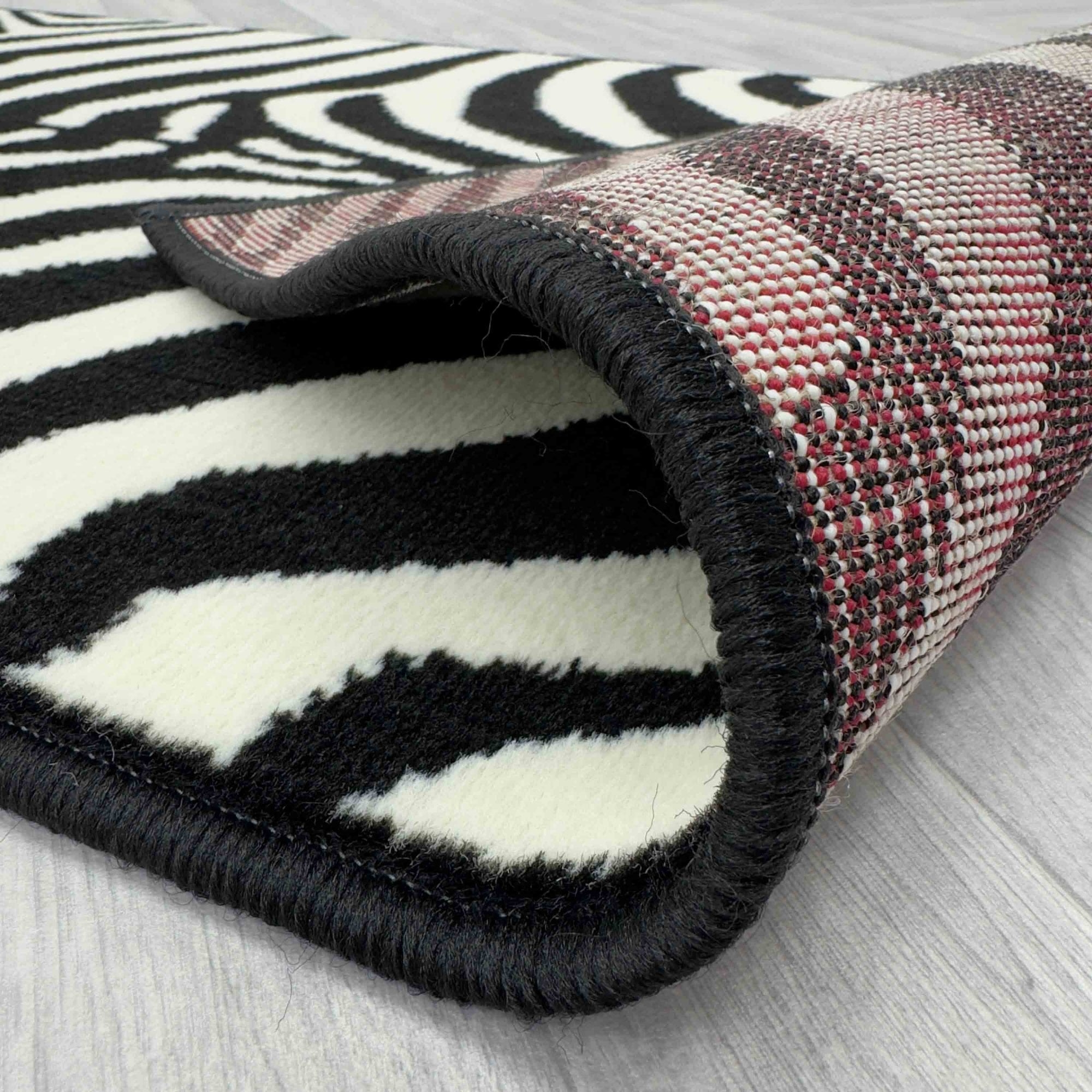 Runner Rug Serged Edges Zebra Print Rug Hallway Runner