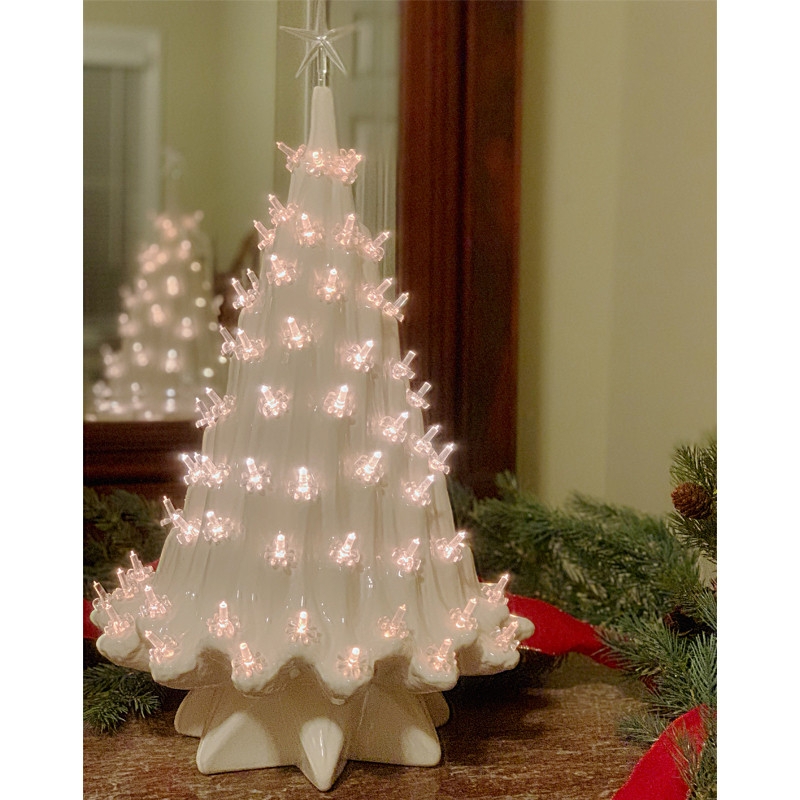 Sculpted Ceramic Christmas Tree - Dripping Ice Texture Gloss