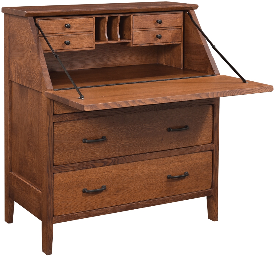 Secretary Desk: Mission Internal Organizer Honey Oak Desk Organizer