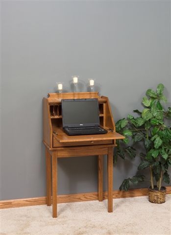Secretary Desk: Shaker Laptop Workspace Compact Fold Down Desk