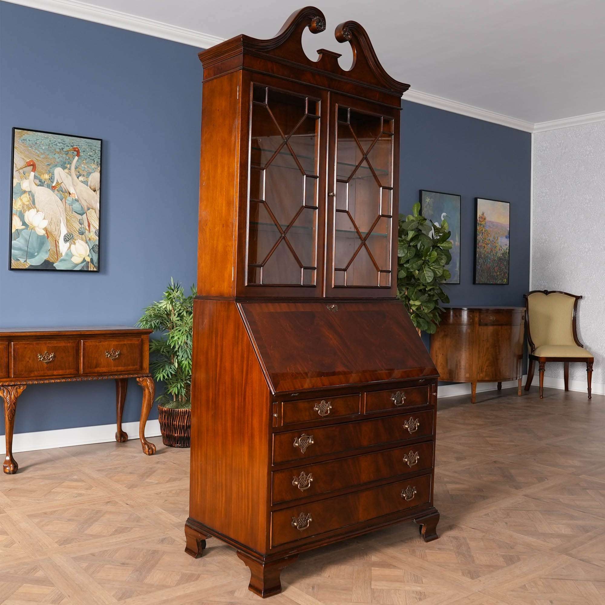 Secretary Desk: Traditional Slant Front Slant Front Office Storage