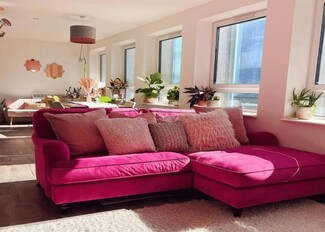 Sectional Sofa Magenta Upholstered Furniture L Shaped