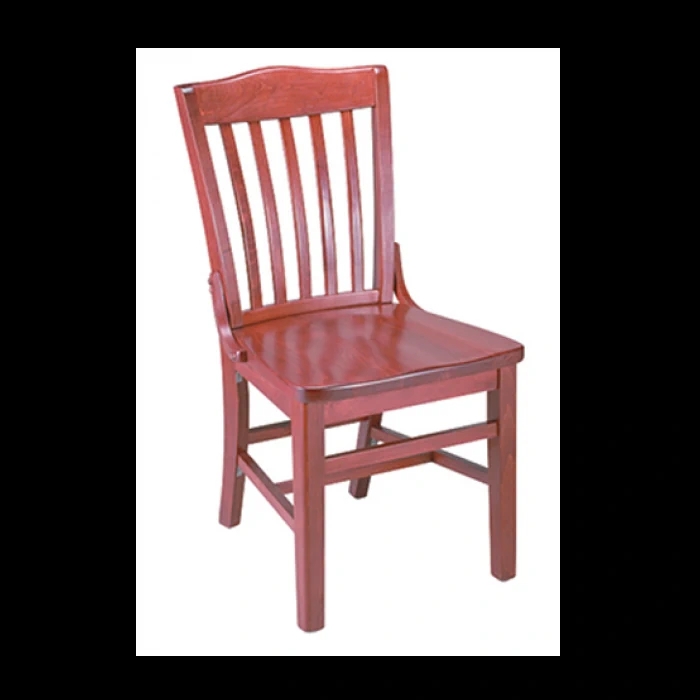 Side Chair Cherry Tone Slatted Traditional Slatted Back Chair