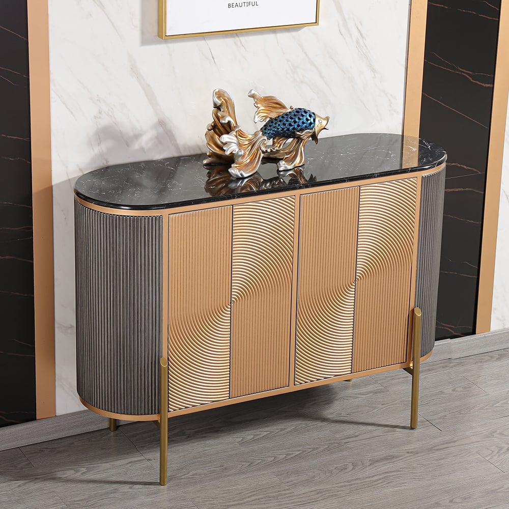 Sideboard Italian Oval Sideboard with Radial Fluting