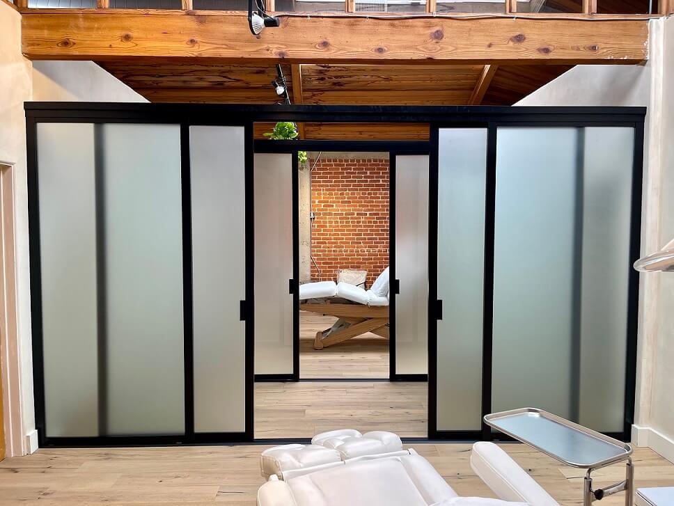 Sliding Glass Partition Frosted Glass Panels Frosted Glass Room Divider