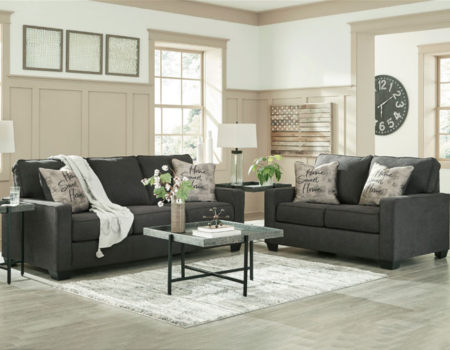 Sofa Set Script Accent Pillows Modern Farmhouse Style