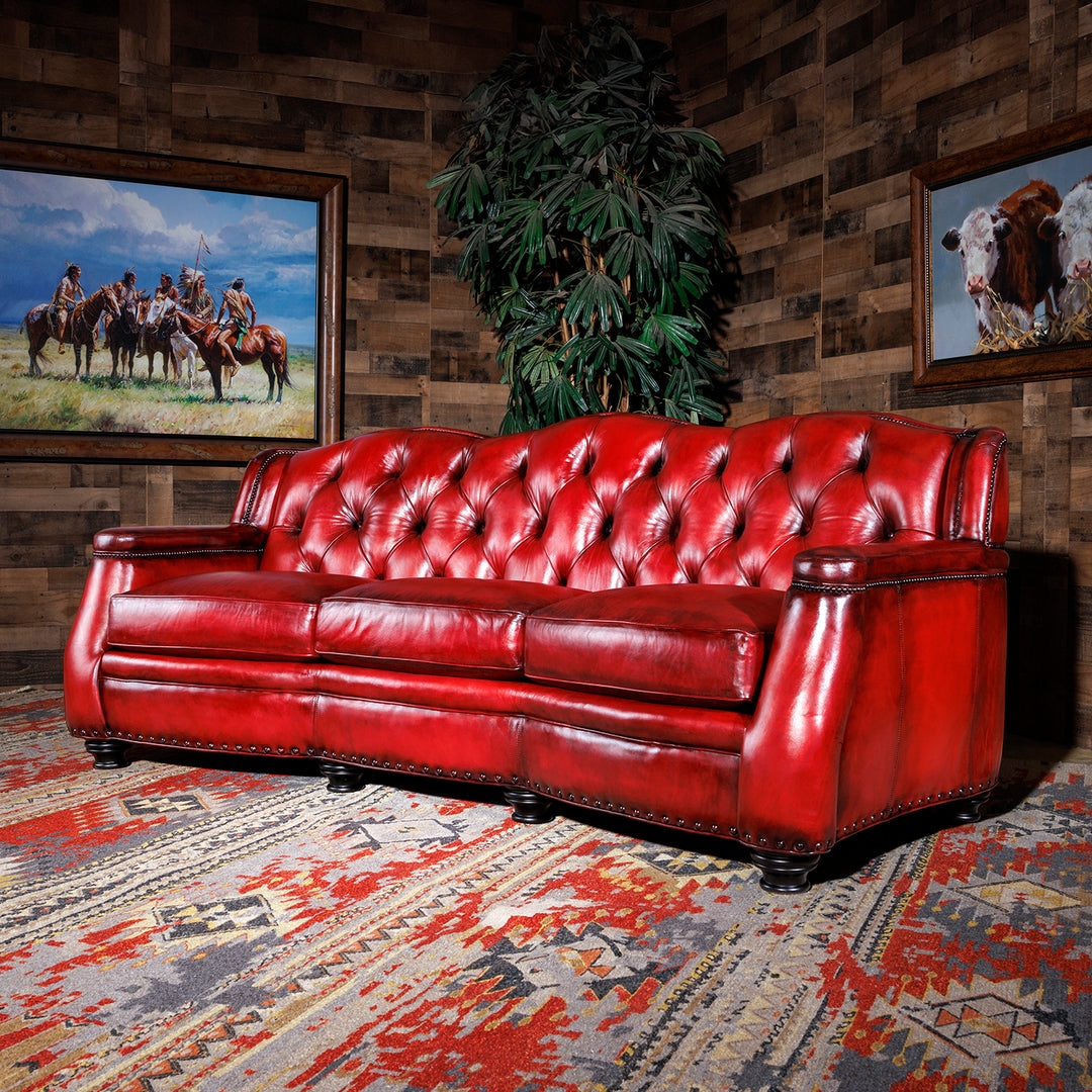 Red Leather Couch