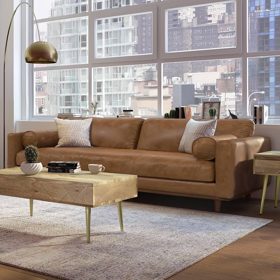 Sofa with Single Bench Cushion and 89 Inch Wide Couch