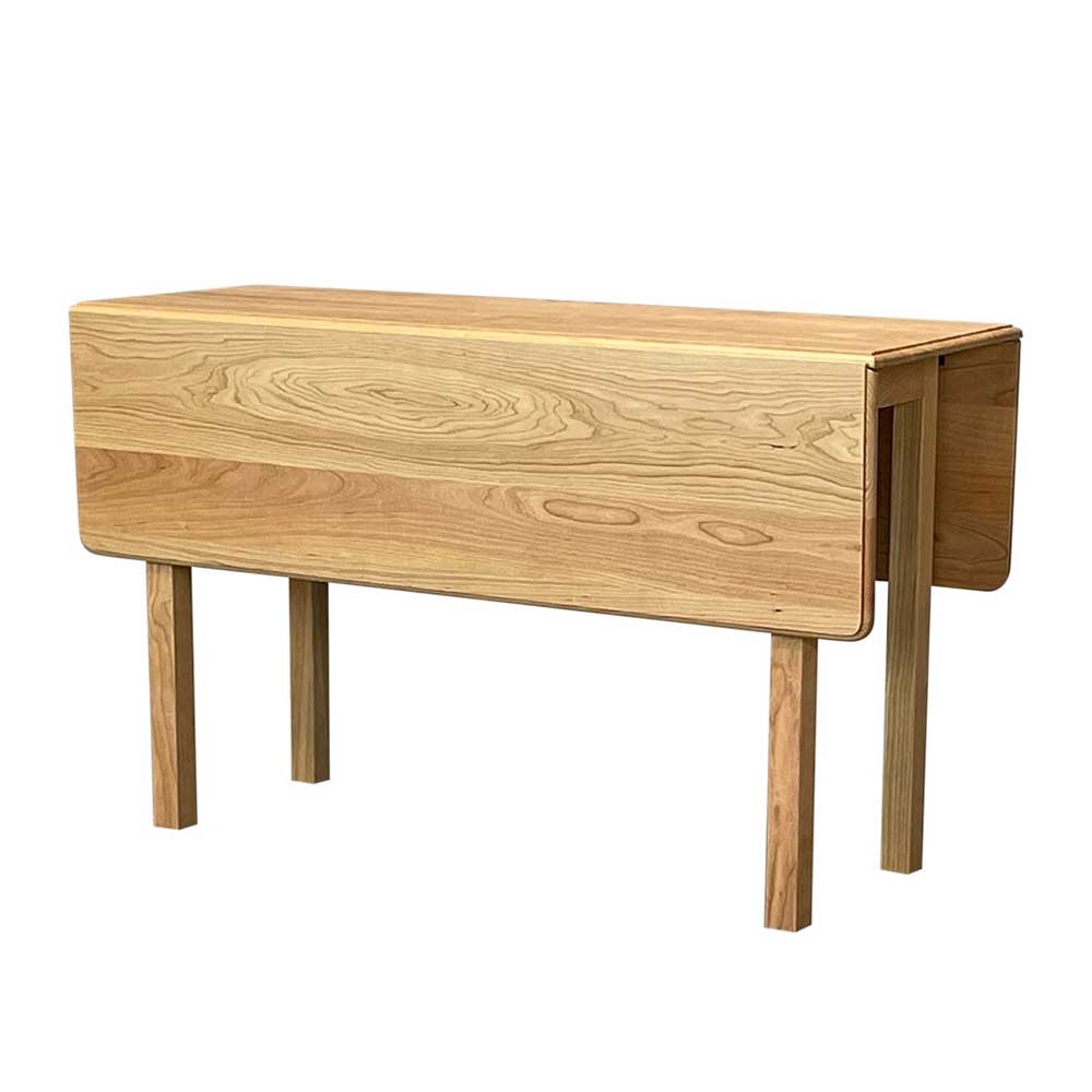 Solid Wood Drop Leaf Table with Square Legs and Honey Grain