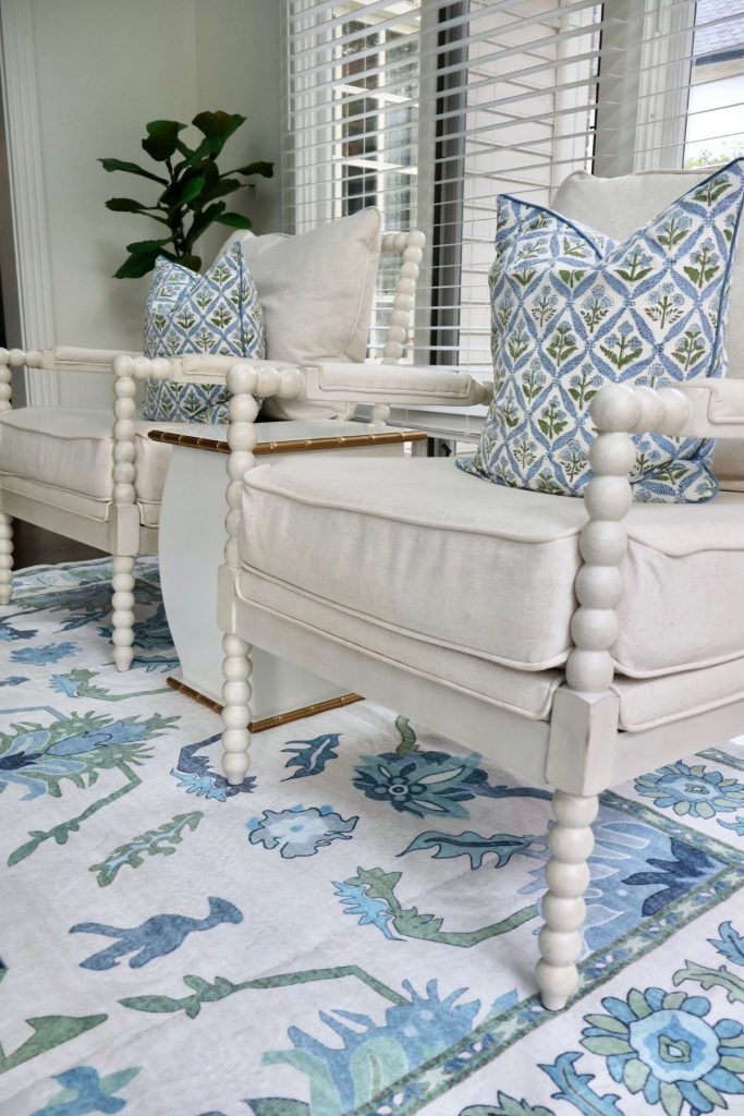 Spindle Armchair Bobbin Frame Preppy Sunroom Decor
