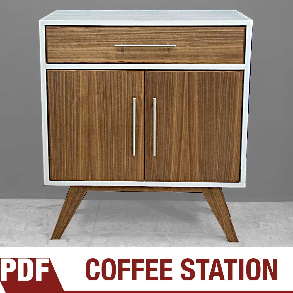 Storage Cabinet with Contrast Frame and Splayed Legs