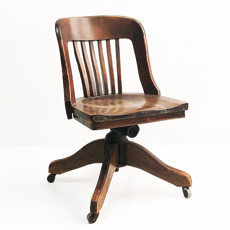 Swivel Chair Manual Swivel Seat Vintage Library Swivel Chair