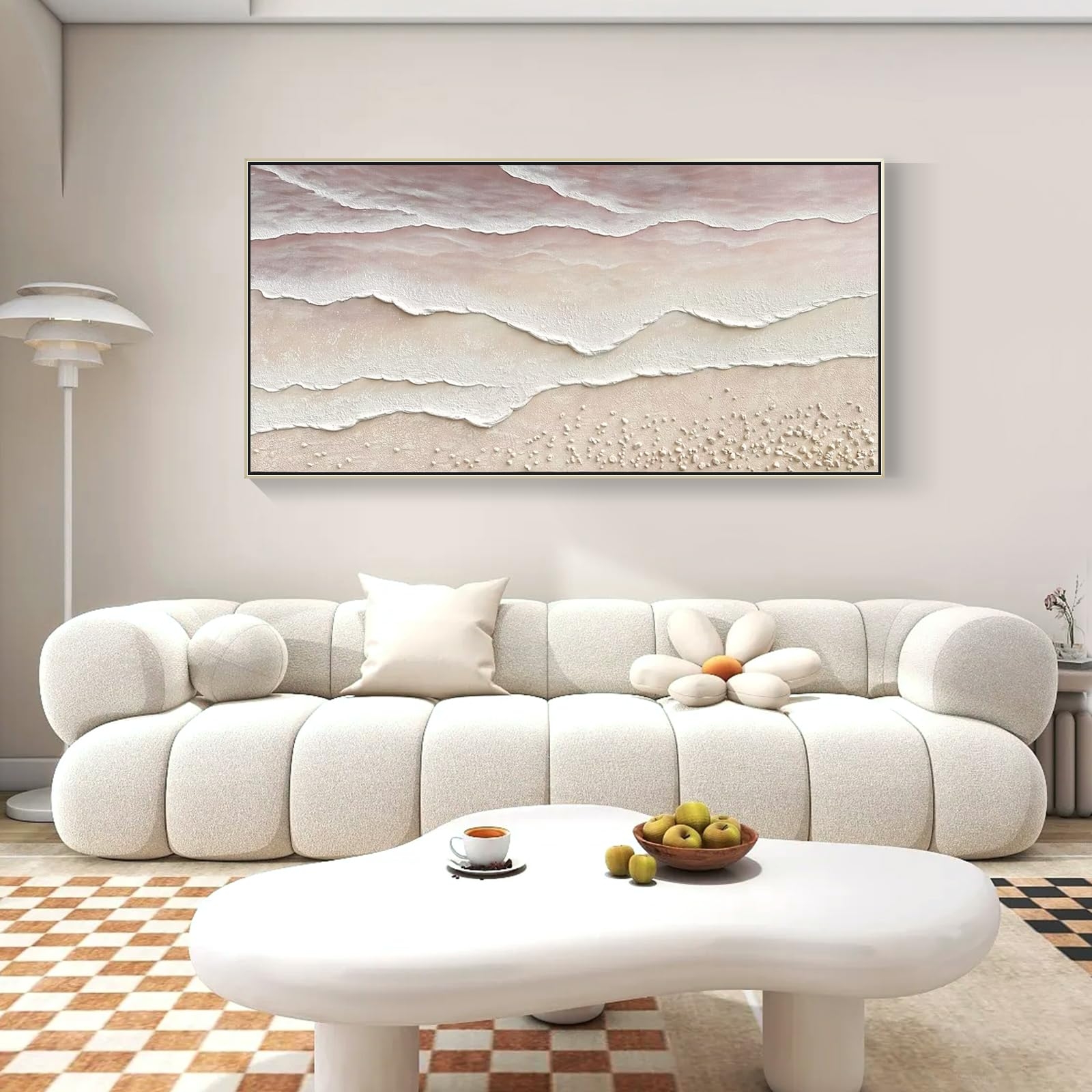 Textured Wall Art Sculptural Impasto 3D Textured Beach Art