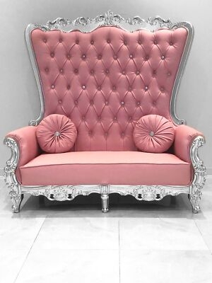 Throne Chair in Double Width with Scalloped Edge Detail