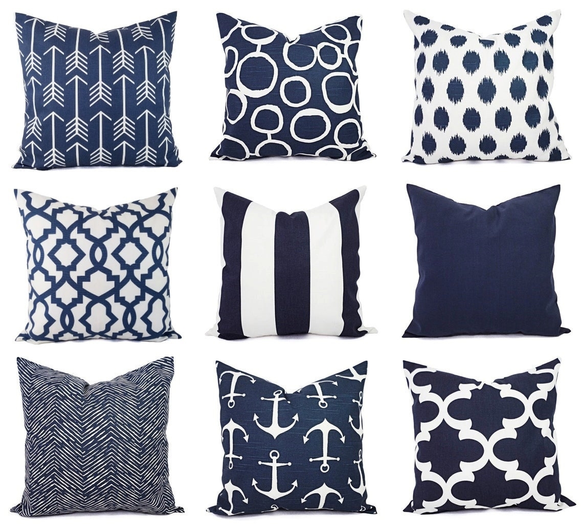 Throw Pillow Cover Nautical Anchor Cushion Covers Set
