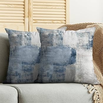 Throw Pillow Covers Painterly Abstract Print Geometric Art
