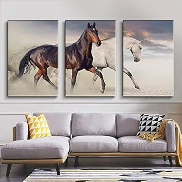 Triptych Wall Art Split Panel 3 Panel Horse Wall Art