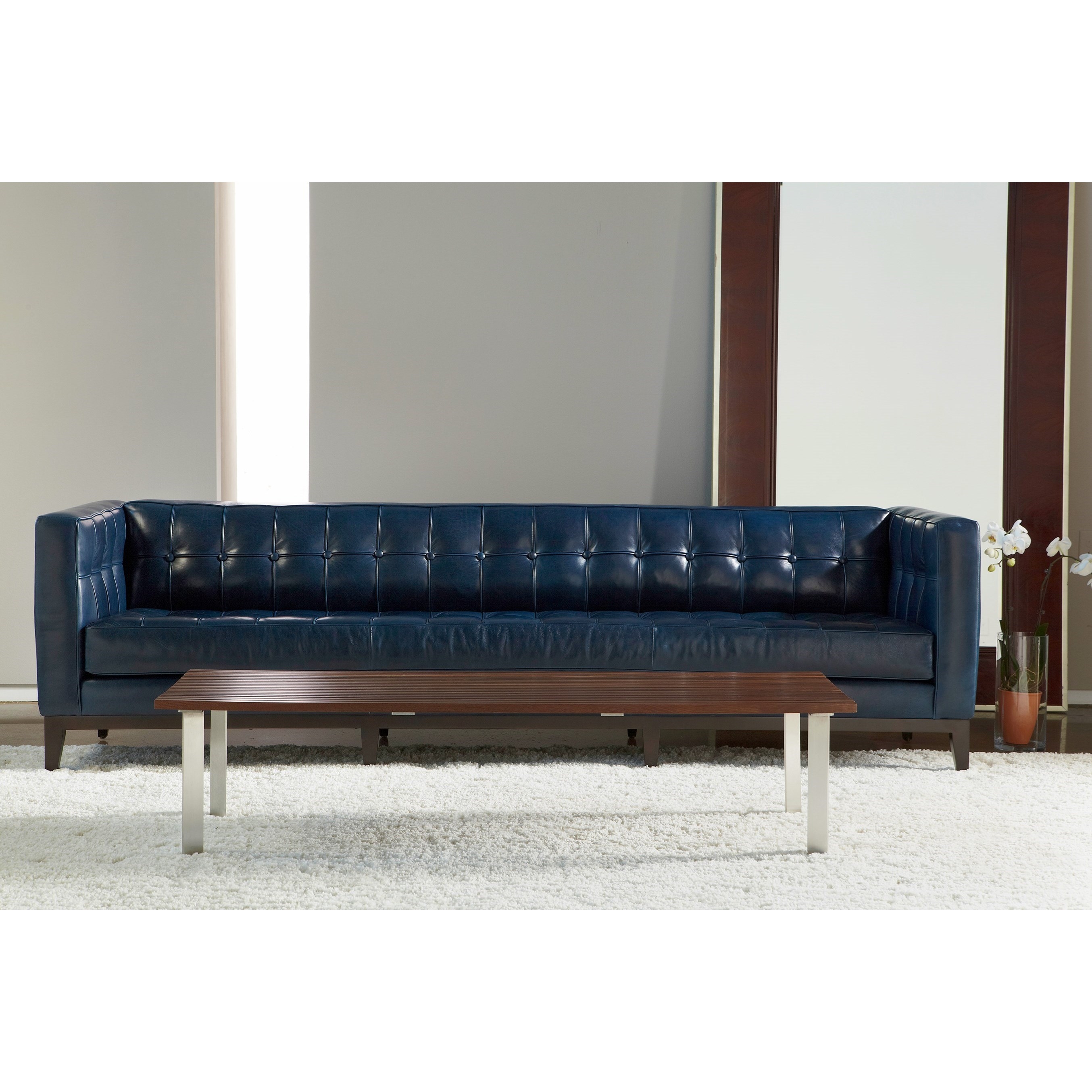 Tuxedo Sofa with Extra Long 100 Inch Frame and Tufting