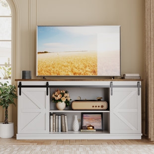 TV Stand Sliding Barn Doors White Sliding Barn Door TV Stand