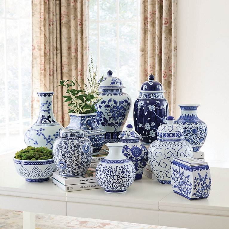 Vase Collection Assorted Vessel Shapes Home Accents