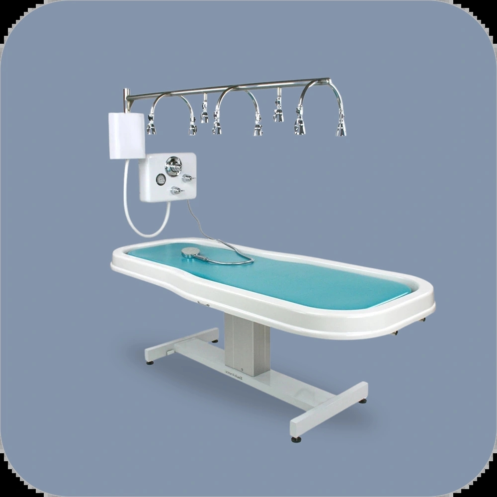 Vichy Shower Modern Hydrotherapy System with Aqua Teal Cushion