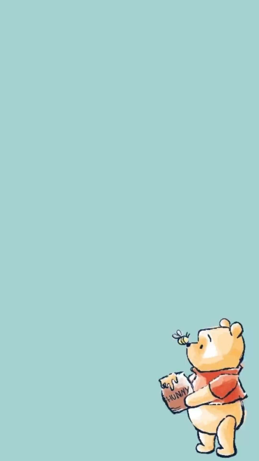 Wall Art Dusty Aqua Backdrop Asymmetrical Focal Point Minimalist Pooh