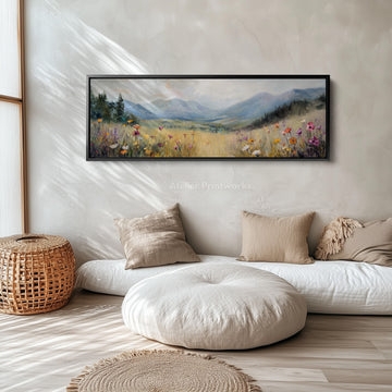Wall Art Floating Frame Matte Black Framed Landscape