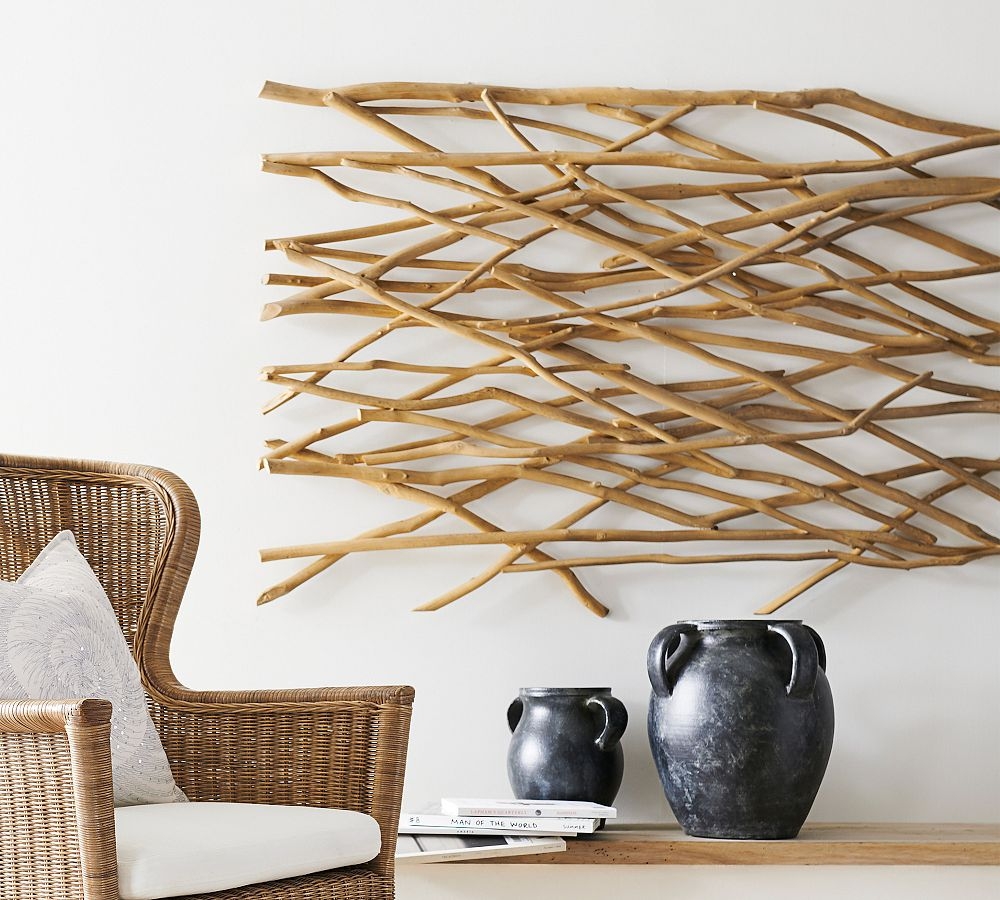 Wall Decor: Sculptural Wall Art Branch Wall Panel Installation