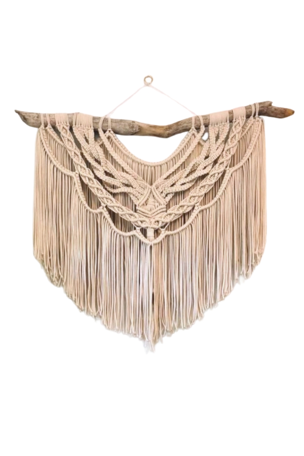 Wall Hanging: Driftwood Macrame with Multi Layered Braids